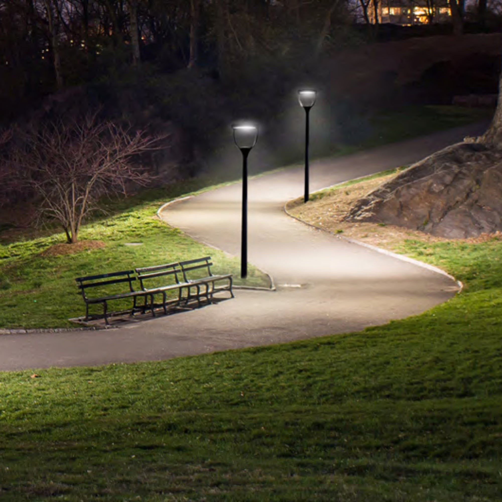 LEDVANCE Sylvania 66966 Post Top Opti-Select 19,500 Lumens Selectable 50/80/100/130W 3000K/4000K/5000K 120-347V Silver
