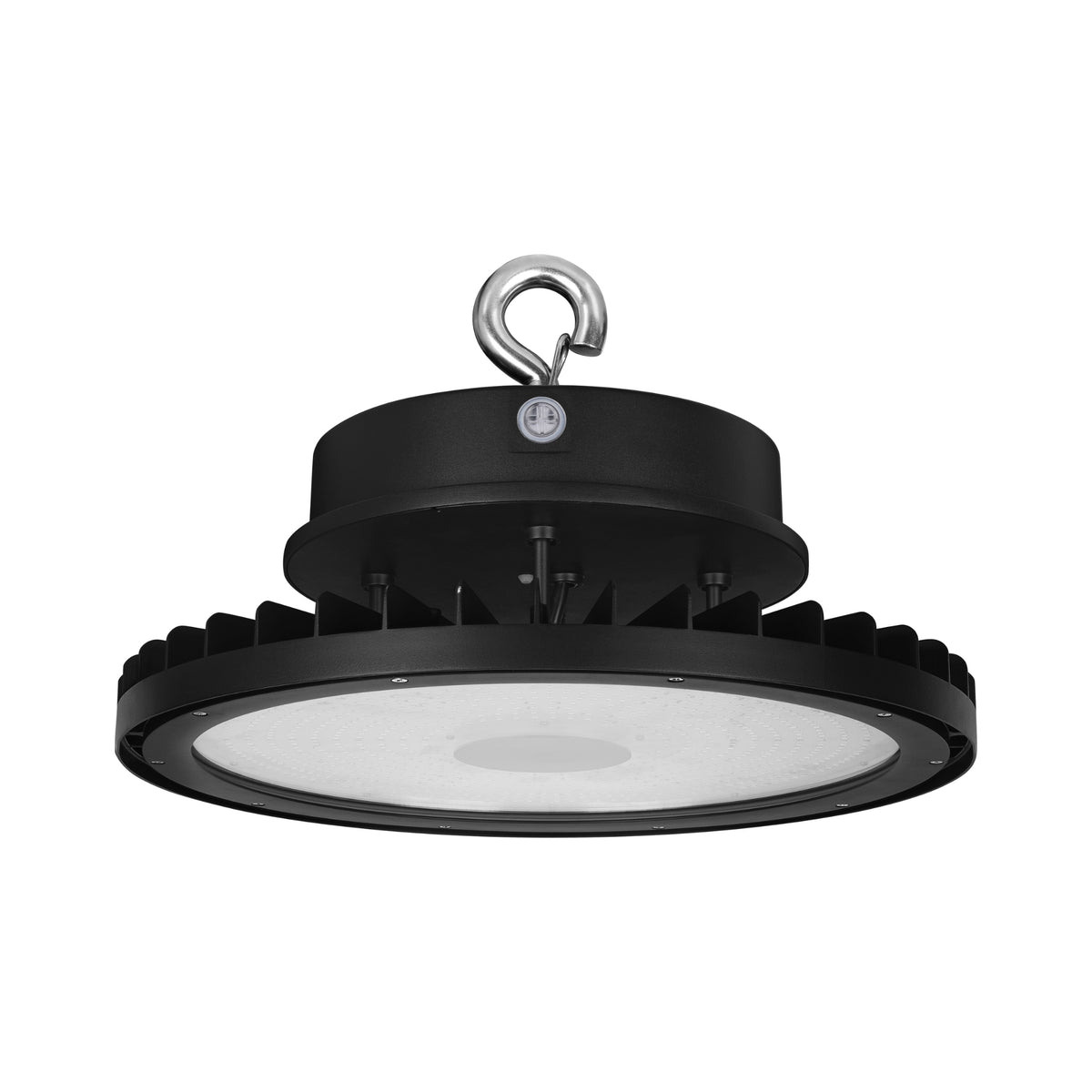 LEDVANCE Sylvania UFOHTS High-Temp UFO High Bay — 100/120/150/180/210/250W Selectable — 3500K/4000K/5000K — 120-347V/277-480V — Black