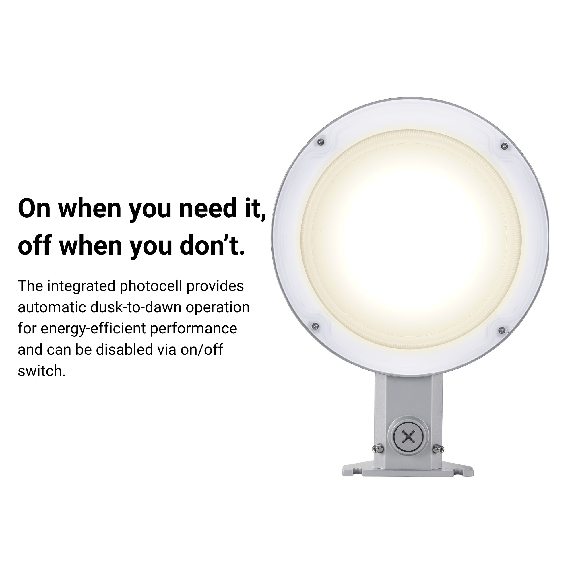 LEDVANCE Sylvania 67349 Area Light Dusk-to-Dawn 7,800 Lumens Selectable 21W/31W/52W Selectable CCT 120-277V Pole/Wall Mount Gray