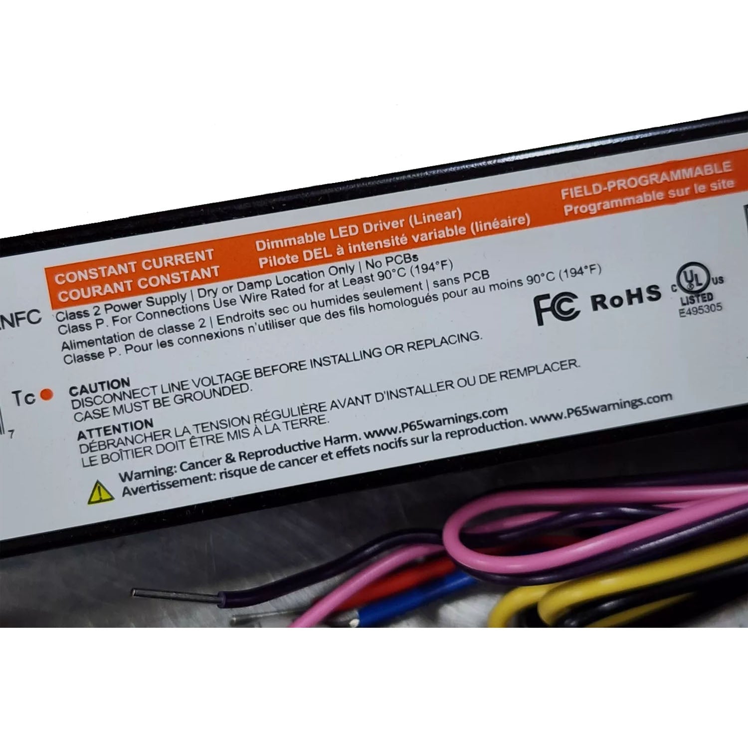 tapTronic Linear NFC LED Driver, 55W, 130-1300mA, 20-48 VDC, 120-277V - Bees Lighting