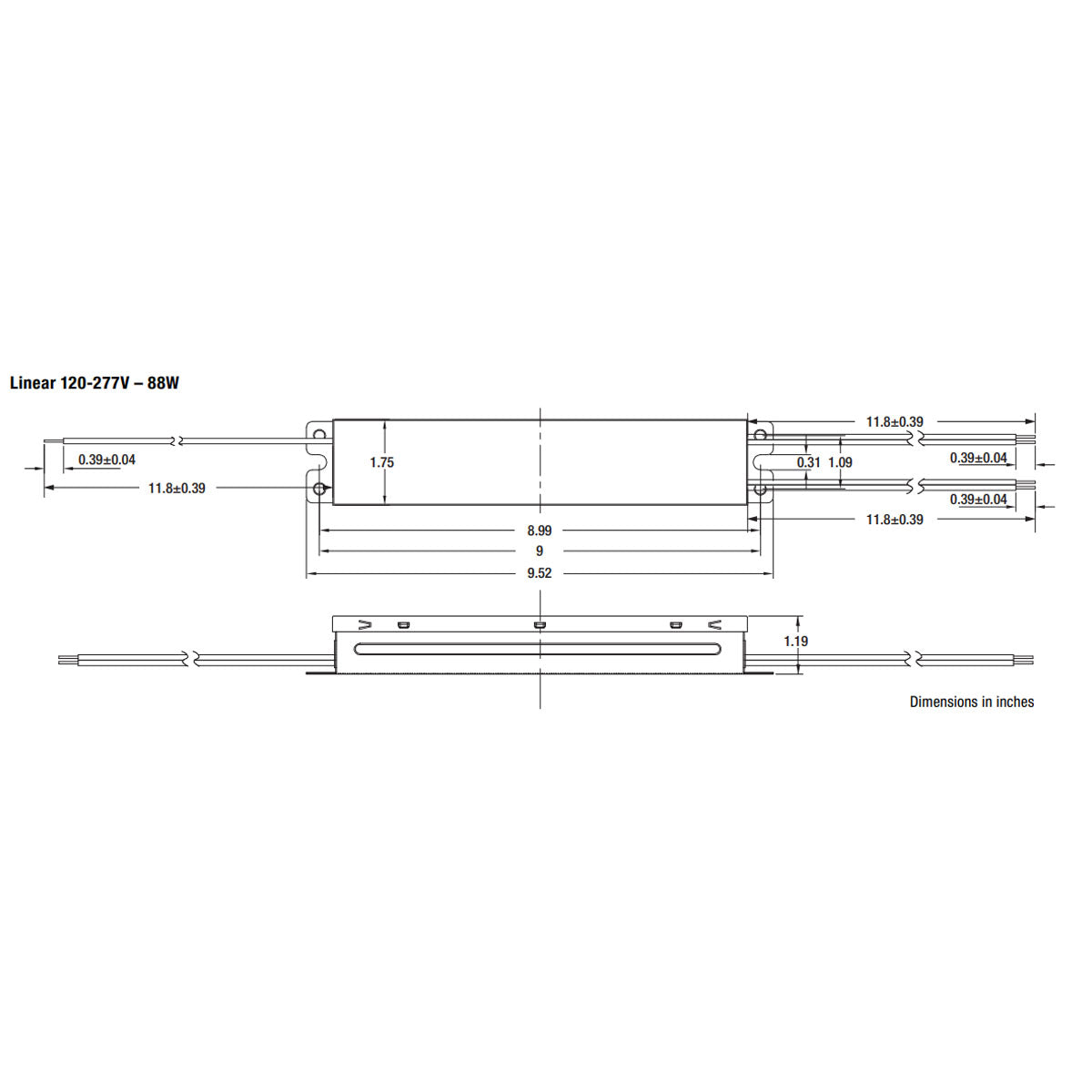 tapTronic Linear NFC LED Driver, 88W, 240-2400mA, 24-48 VDC, 120-277V - Bees Lighting