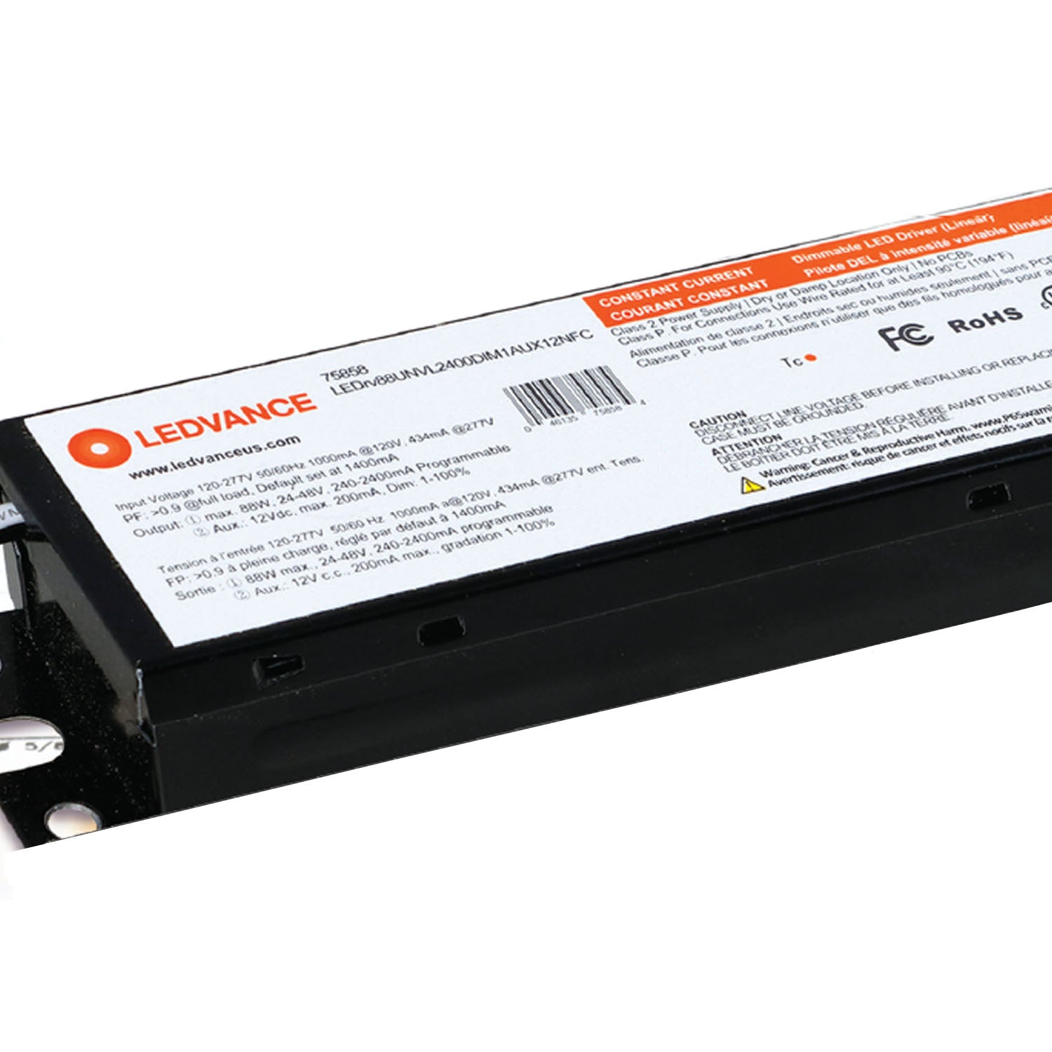 tapTronic Linear NFC LED Driver, 88W, 240-2400mA, 24-48 VDC, 120-277V - Bees Lighting