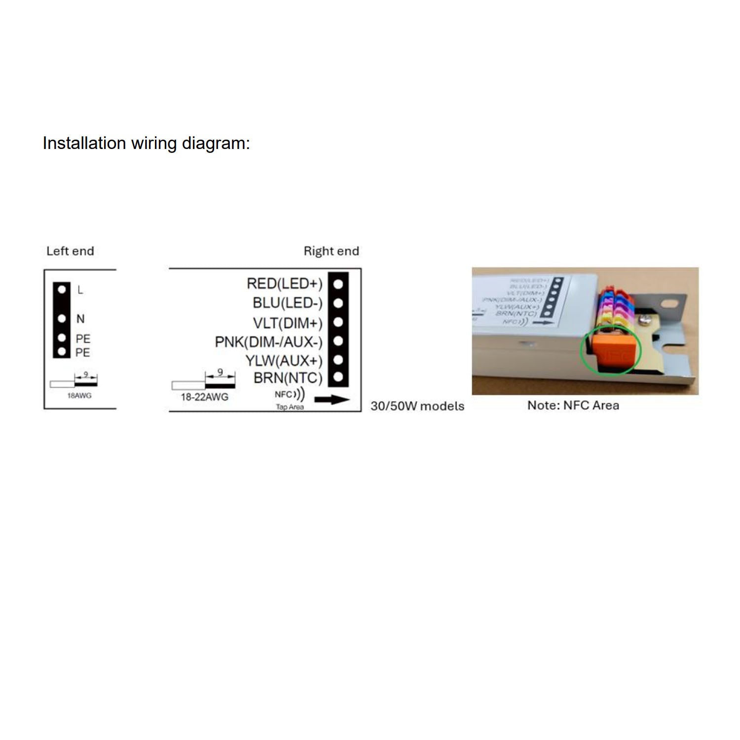 tapTronic Linear NFC LED Driver, 50W, 140-1400mA, 5-88 VDC, 120-347V - Bees Lighting