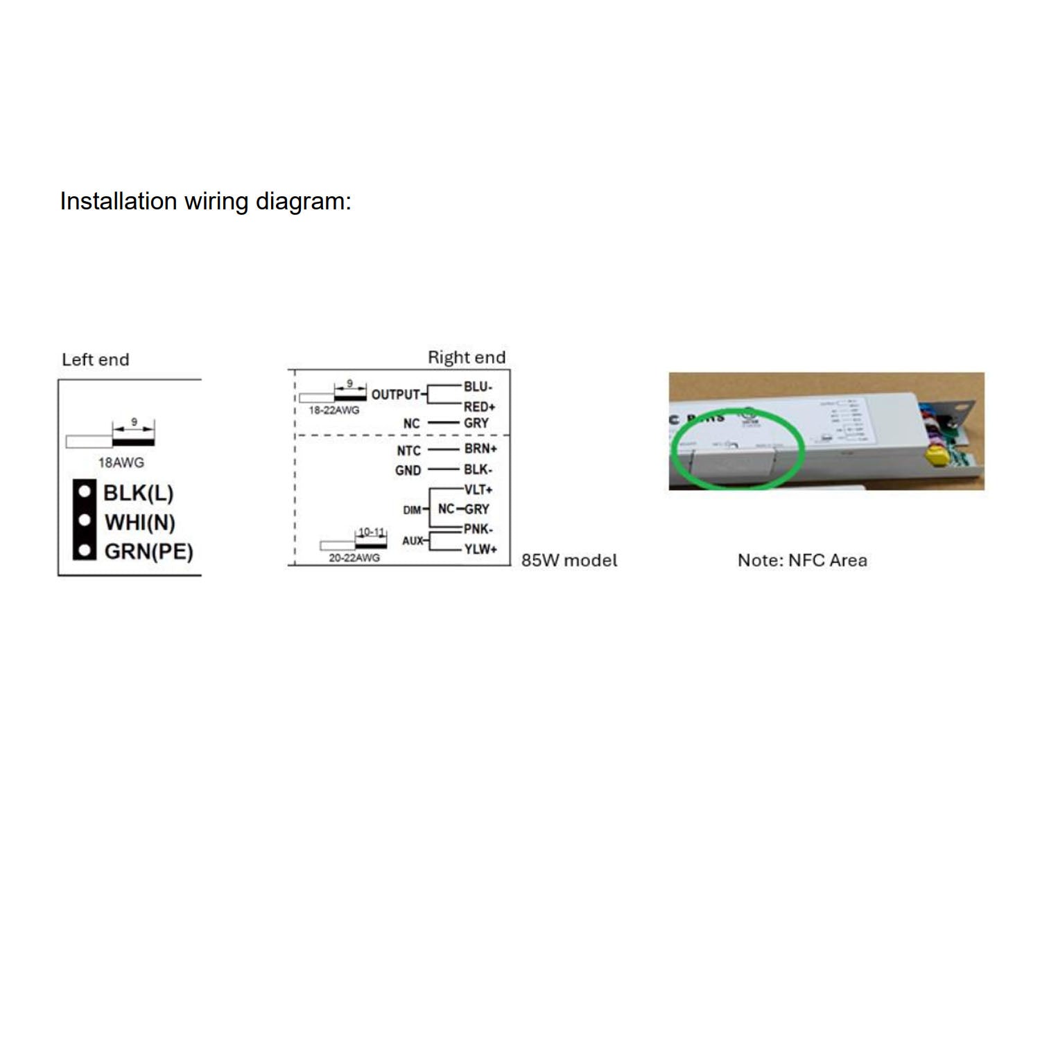 tapTronic Linear NFC LED Driver, 85W, 230-2300mA, 5-88 VDC, 120-347V - Bees Lighting