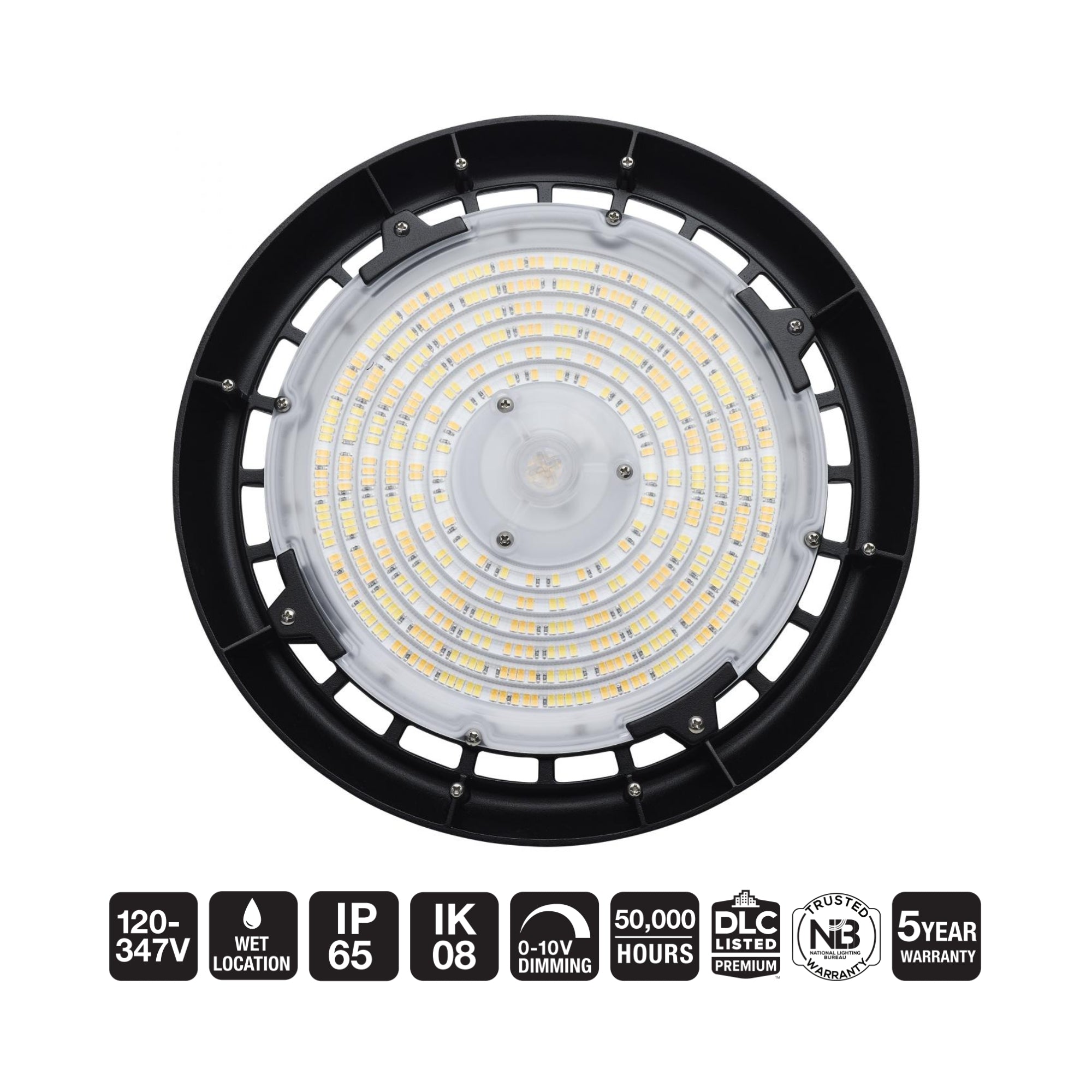 SATCO|NUVO - High Bay UFO LED Light, 120W, 18600 Lumens, 30K/40K/50K, 120/277V | Bees Lighting