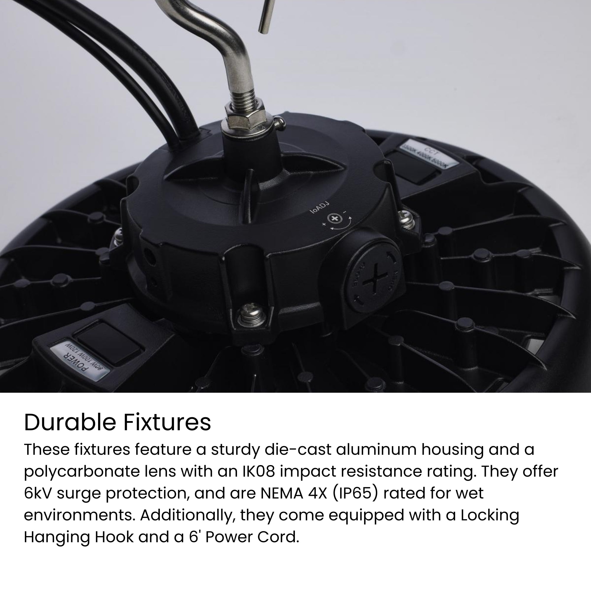 SATCO|NUVO - High Bay UFO LED Light, 120W, 18600 Lumens, 30K/40K/50K, 120/277V | Bees Lighting