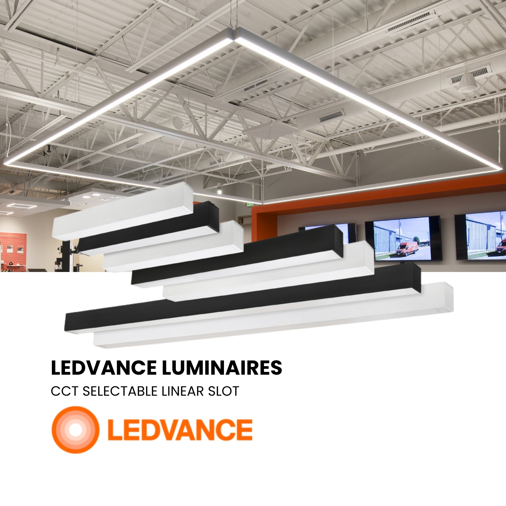 2ft LED Linear Light, 18W, 1800lm, 30K/35K/40K, 120-277V, Surface Mount