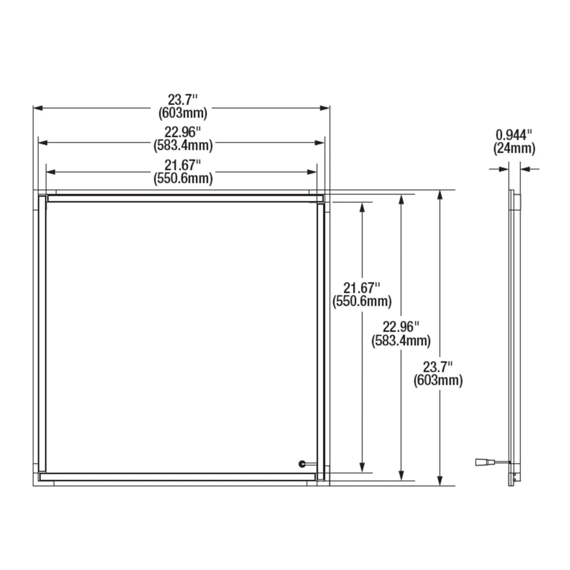 2x2 TFit LED Frame Light, 35 Watts, 3950 Lumens, 35K/40K/50K, 120/347V