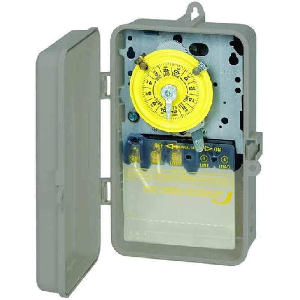 40 Amp 120-Volt 24-Hour Outdoor Mechanical Timer Switch SPST Gray
