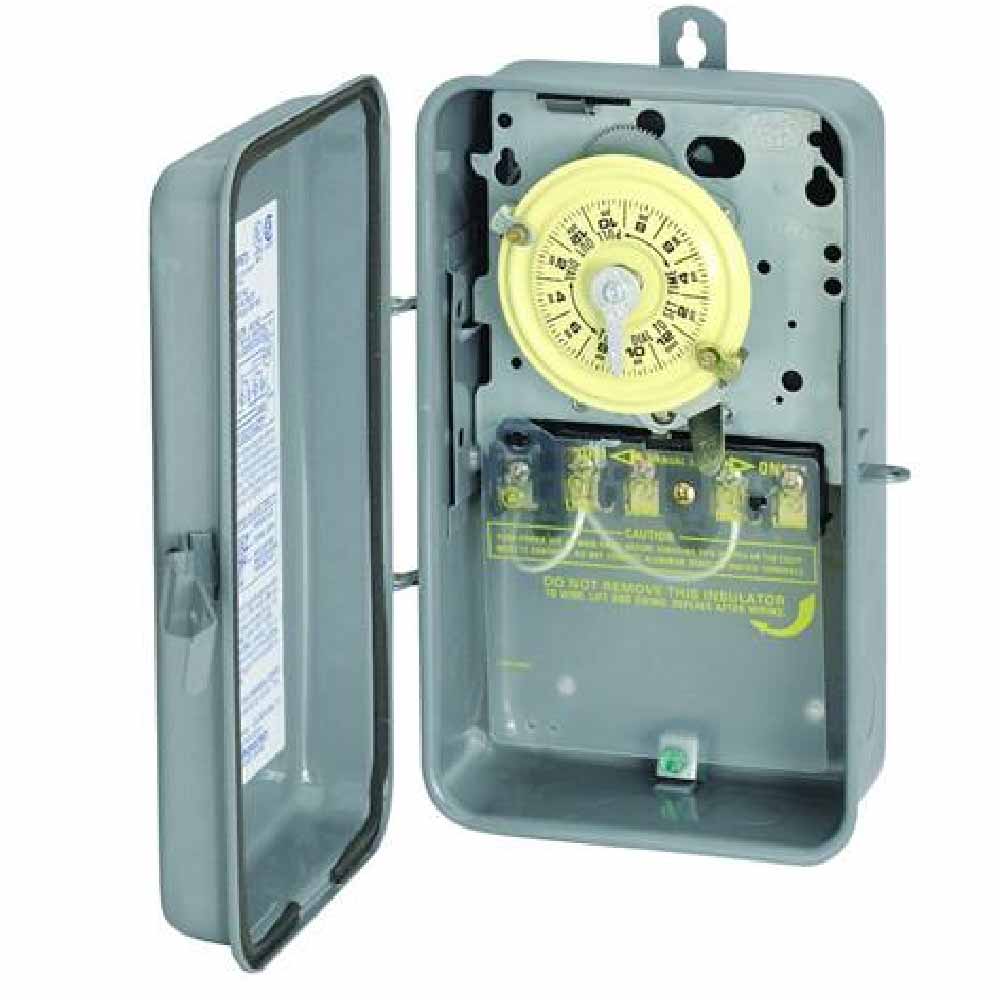 40 Amp 240-Volt 24-Hour Outdoor Mechanical Timer Switch SPST Gray - Bees Lighting