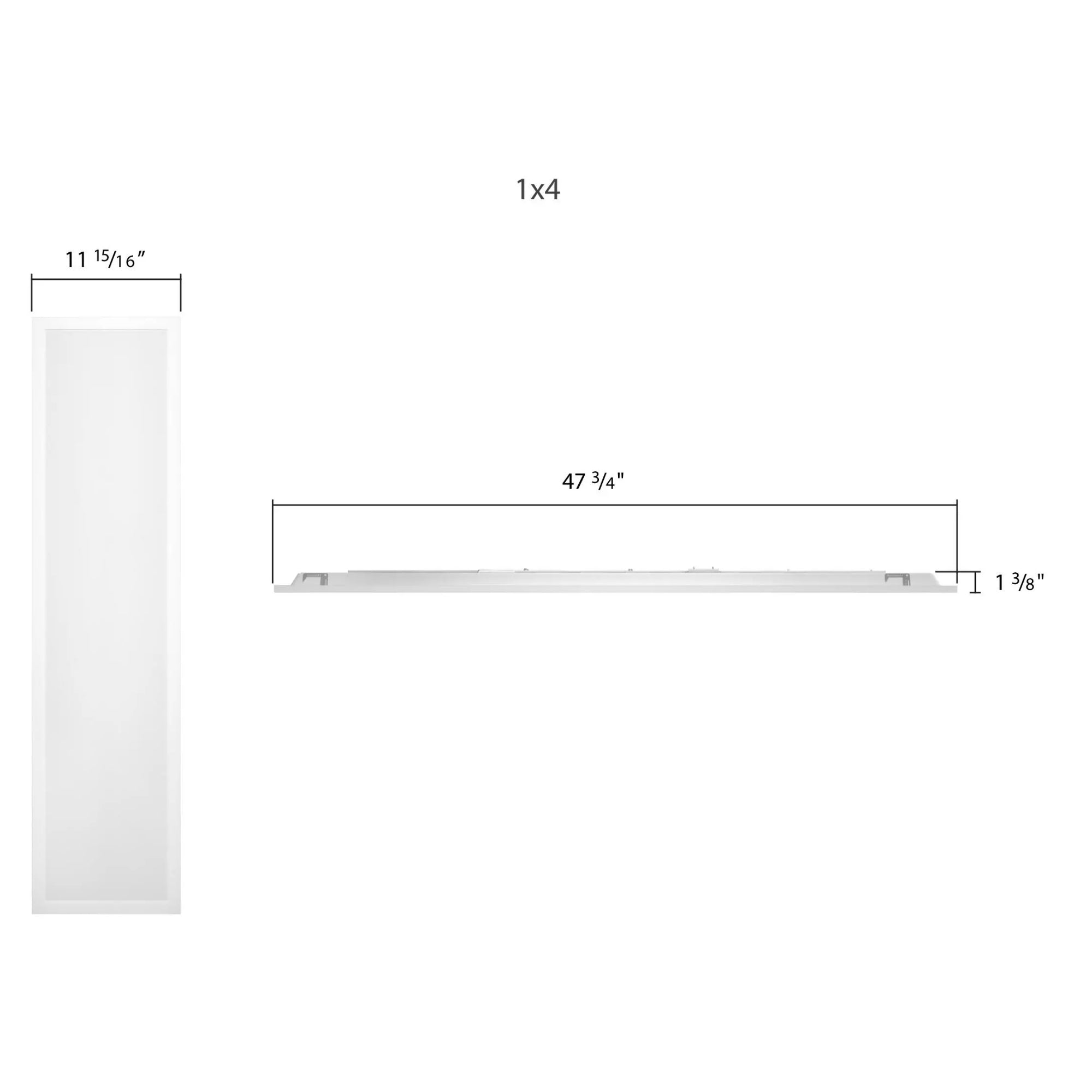 RAB T17FA-1X4/E 1x4 LED Troffer 5142 Lumens 40W Selectable CCT 120-277V Battery Backup Recessed White