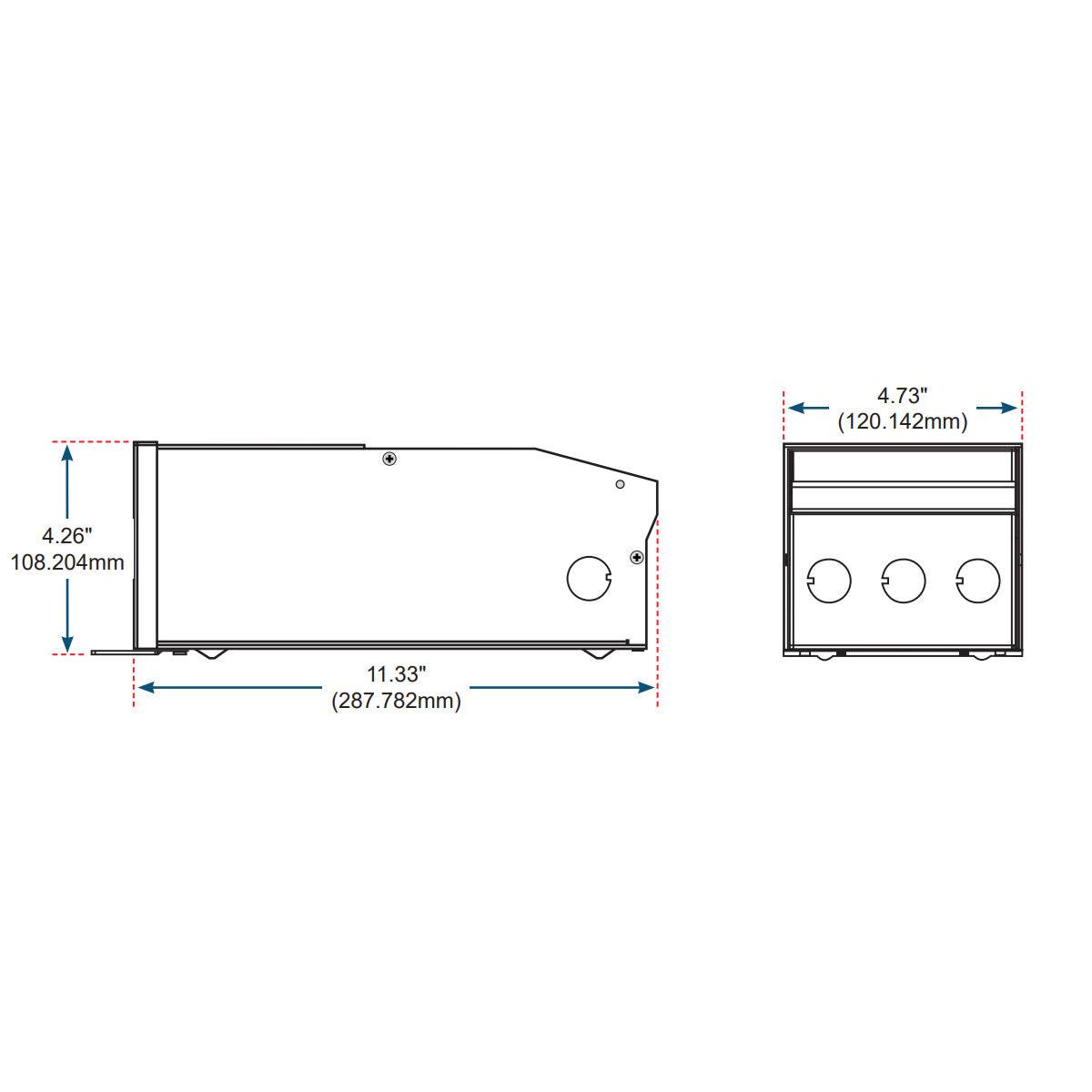 T-Series 3 x 96 Watts, 24VDC Magnetic LED Driver, MLV Triac Dimming, 120V Input - Bees Lighting