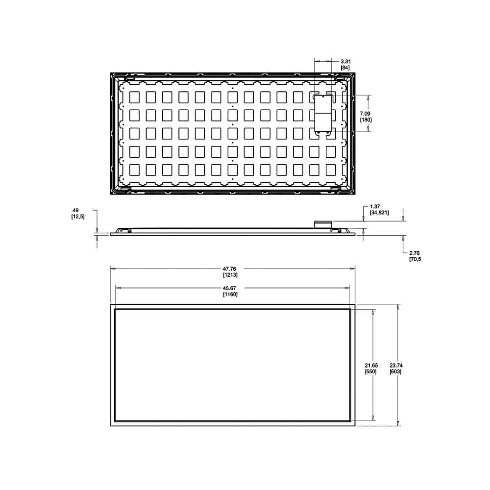 2x4 LED Panel Troffer Light, 4000 Lumens, 40 Watts, 5000K, 120/277V (Case of 2)