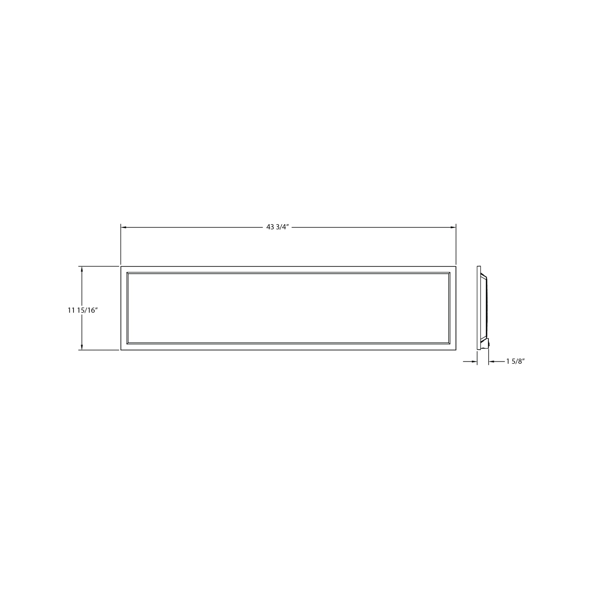 1x4 LED Flat Panel Light, 4100 Lumens, 40W, 35K/40K/50K, 120/277V