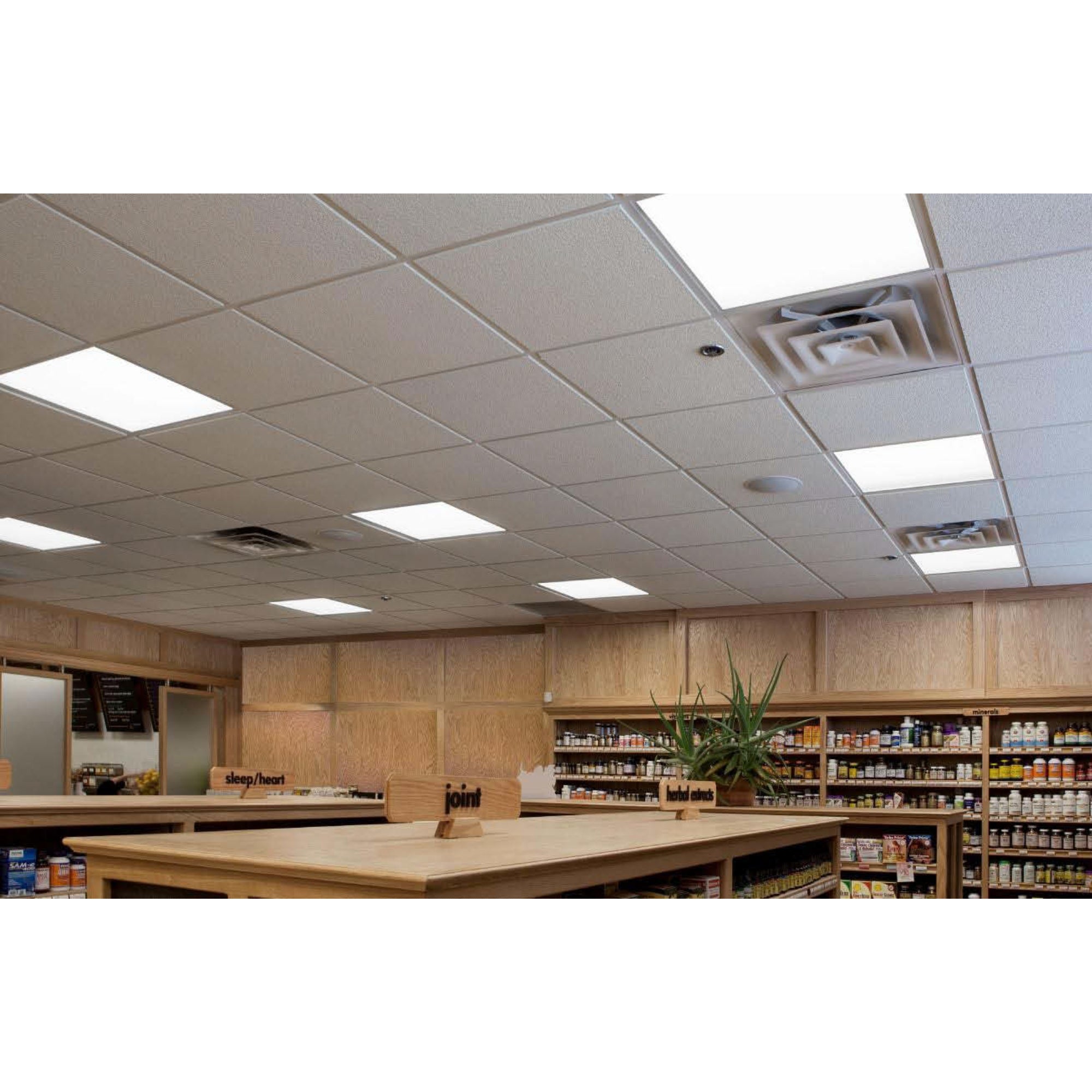 2x2 LED Flat Panel Light, 4300 Lumens, 40W, 35K/40K/50K, 120/277V, Battery Included