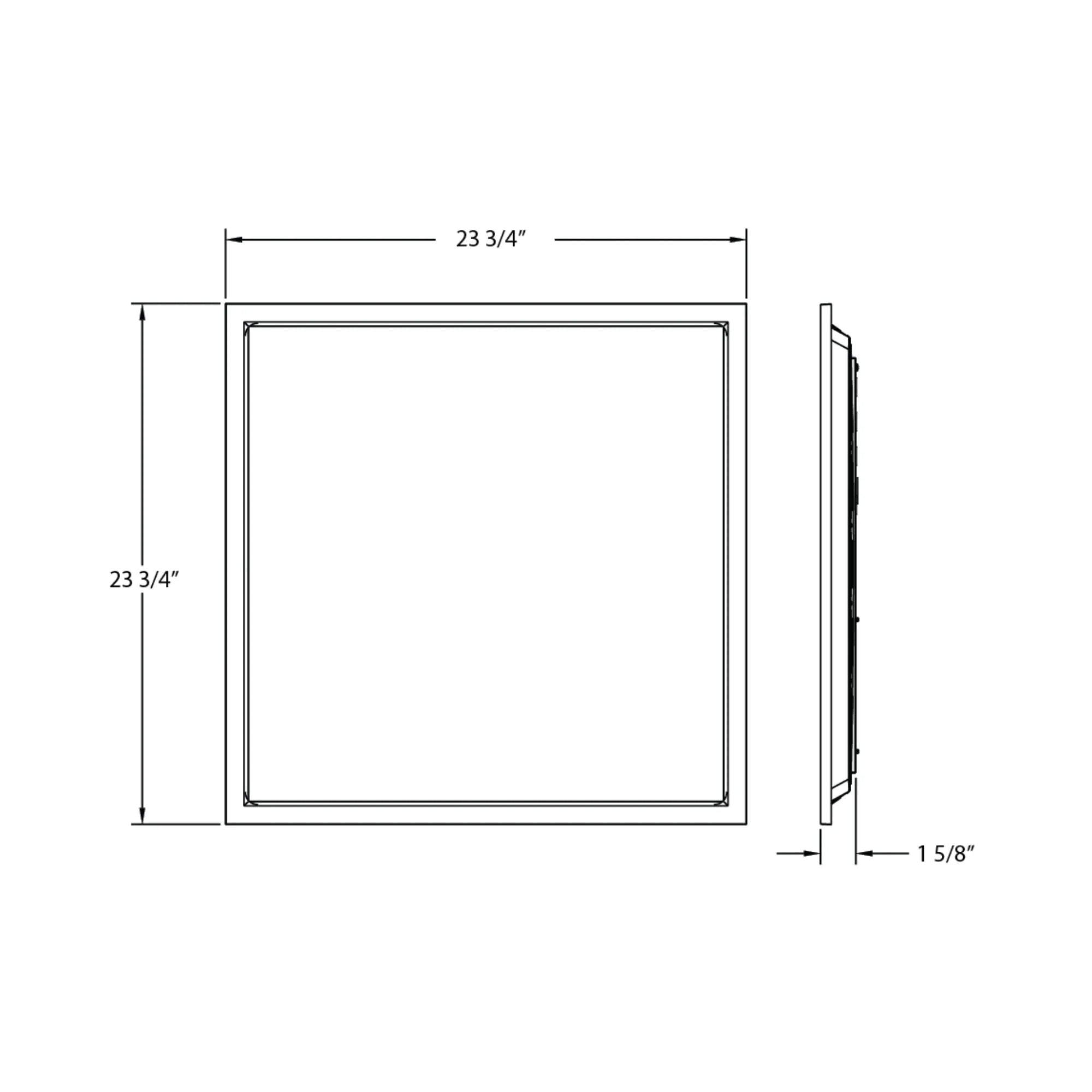 RAB T34FA-2X2 LED Flat Panel Light - 4,328 Lumens, 40W, Selectable 3500K/4000K/5000K, 120-277V