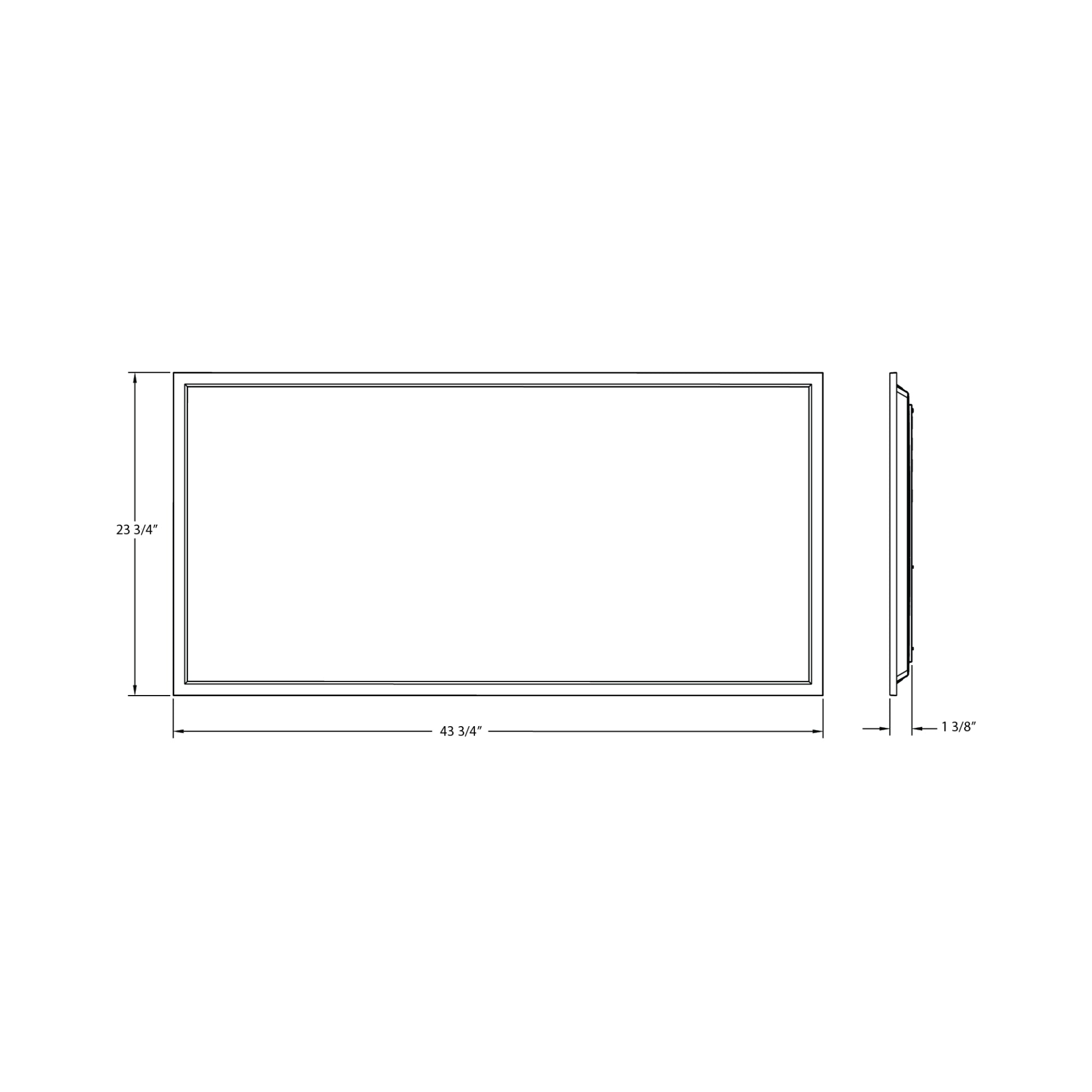 RAB T34 Field Adjustable Panels 2x4 Troffer Light 6000 Lumens 50W Selectable CCT 120-277V Battery Backup