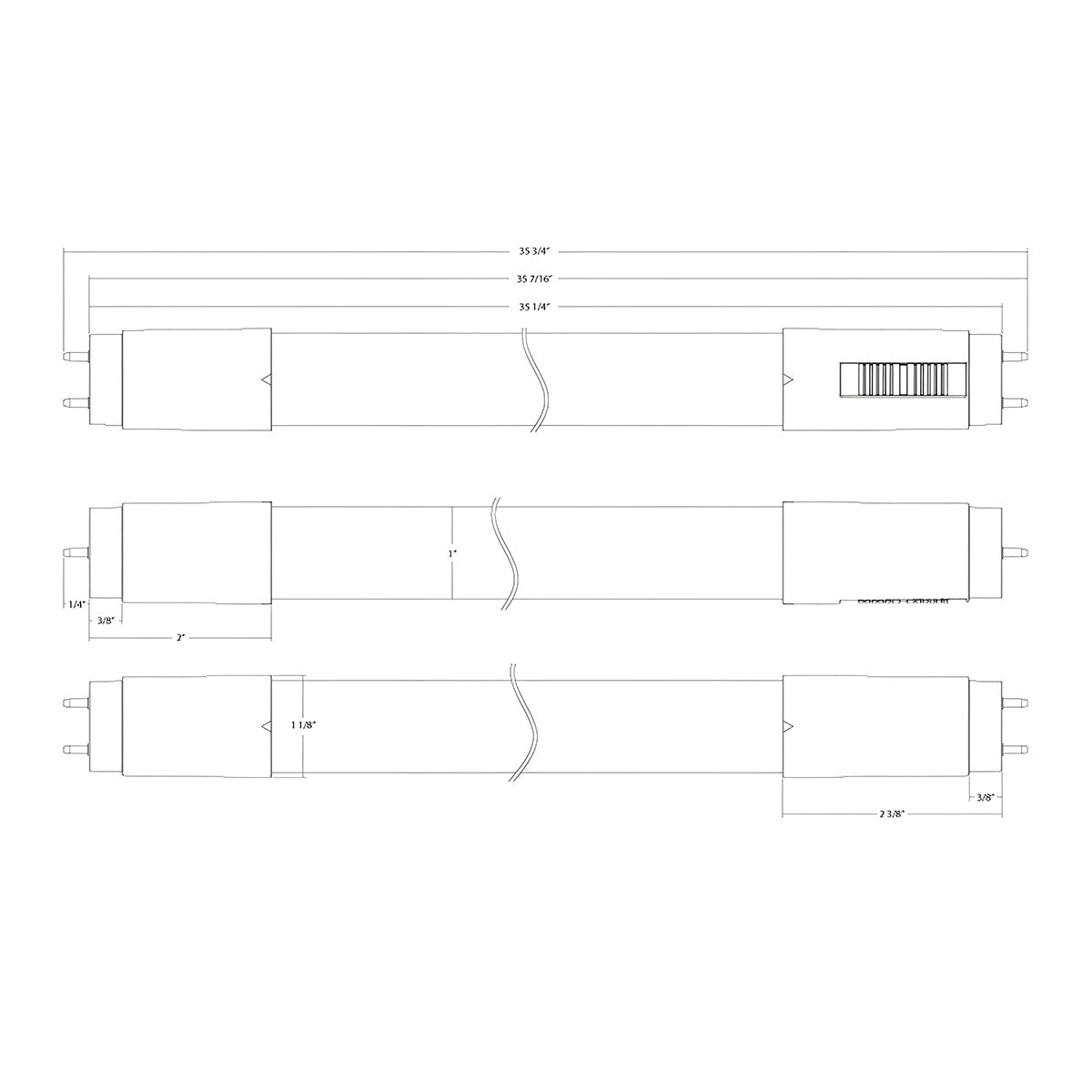 3ft LED T8 Tube, 9W, 1250 Lm, 3000K to 6500K, Ballast Bypass, 25-Pack - Bees Lighting