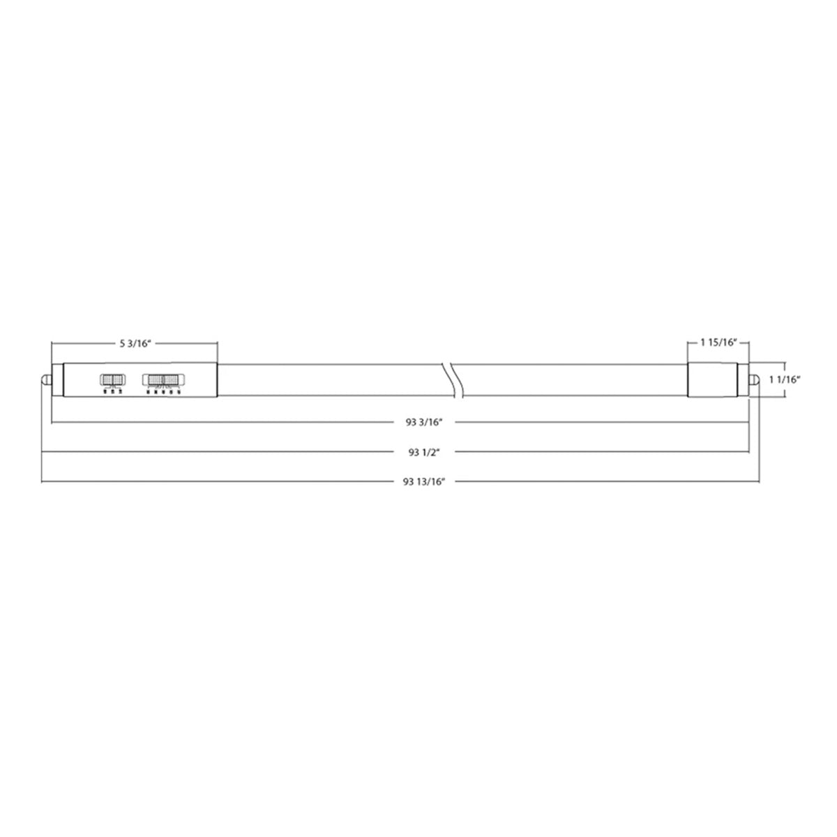 8ft LED T8 Tube, 24W|32W|40W, 5400lm, 5CCT, FA8/R17d base, Clear, 10-Pack - Bees Lighting