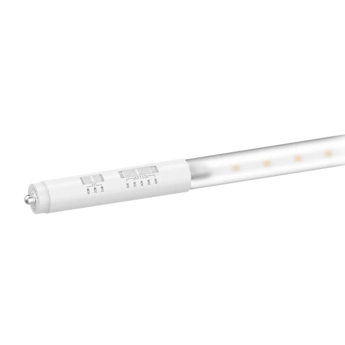 8ft LED T8 Tube, 24W|32W|40W, 5400lm, 3000K to 6500K, FA8/R17d base, Double End, Clear - Bees Lighting
