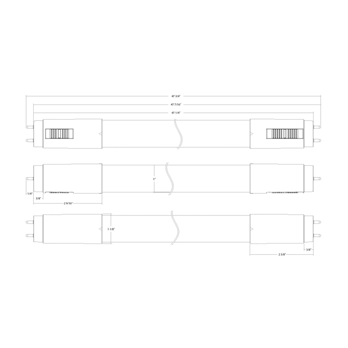 4ft LED T8 Tube, 10.5W|12W|14W, 2300lm, 30K to 65K, Ballast Bypass, 25-Pack - Bees Lighting