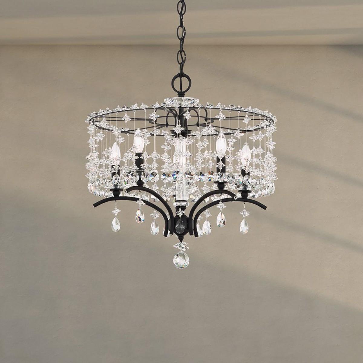 Bella Rose 5 Lights Chandelier with Clear Heritage Crystals - Bees Lighting