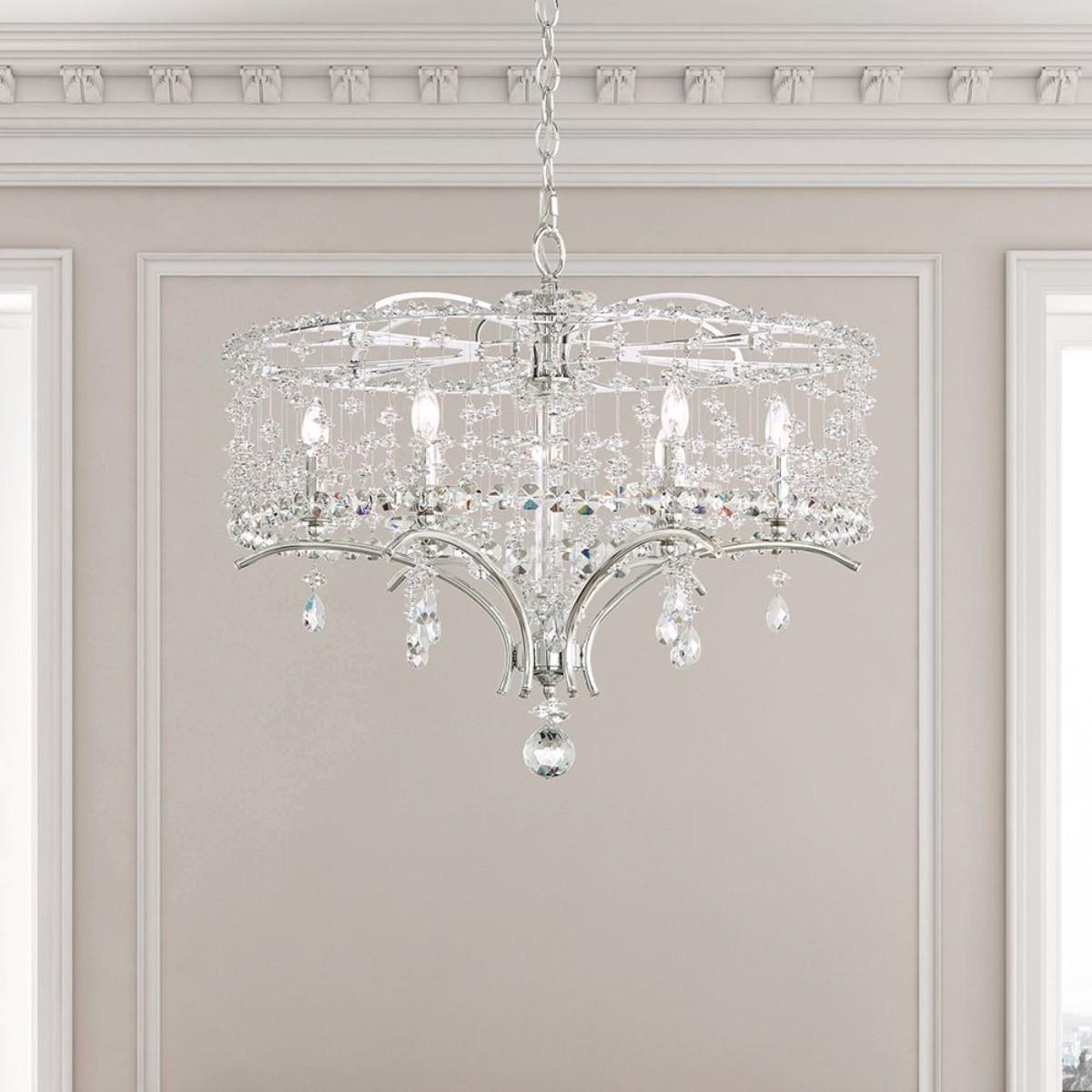Bella Rose 6 Lights Chandelier with Clear Heritage Crystals - Bees Lighting