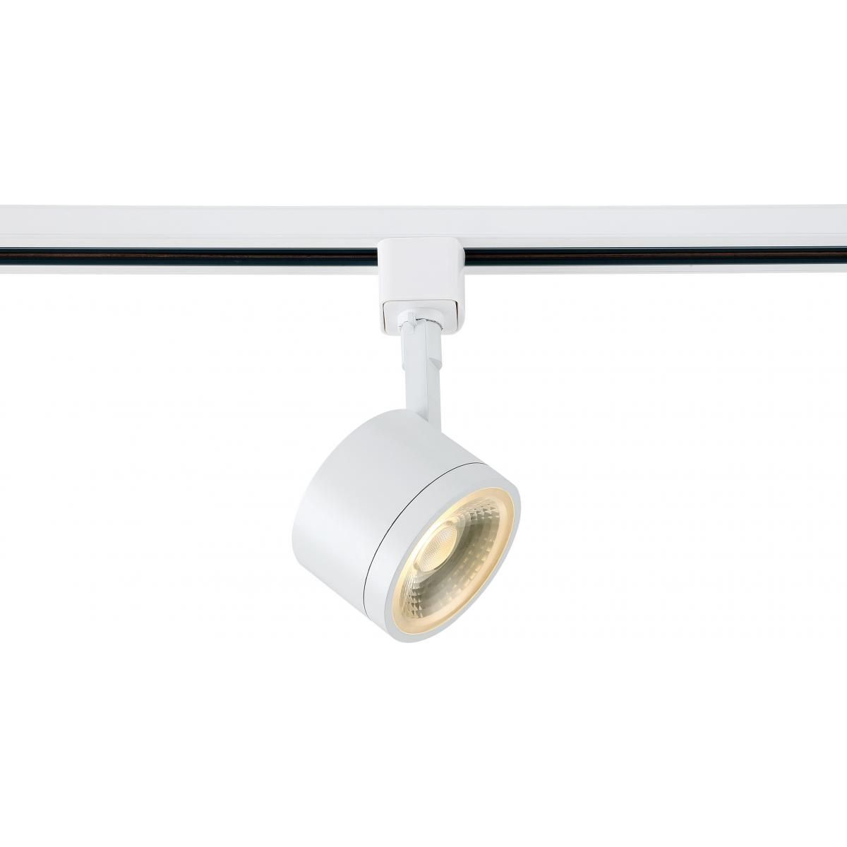 Round LED Track Head, 1000 Lumens, 12W, 3000K, Halo, 24° Beam Angle, White - Bees Lighting