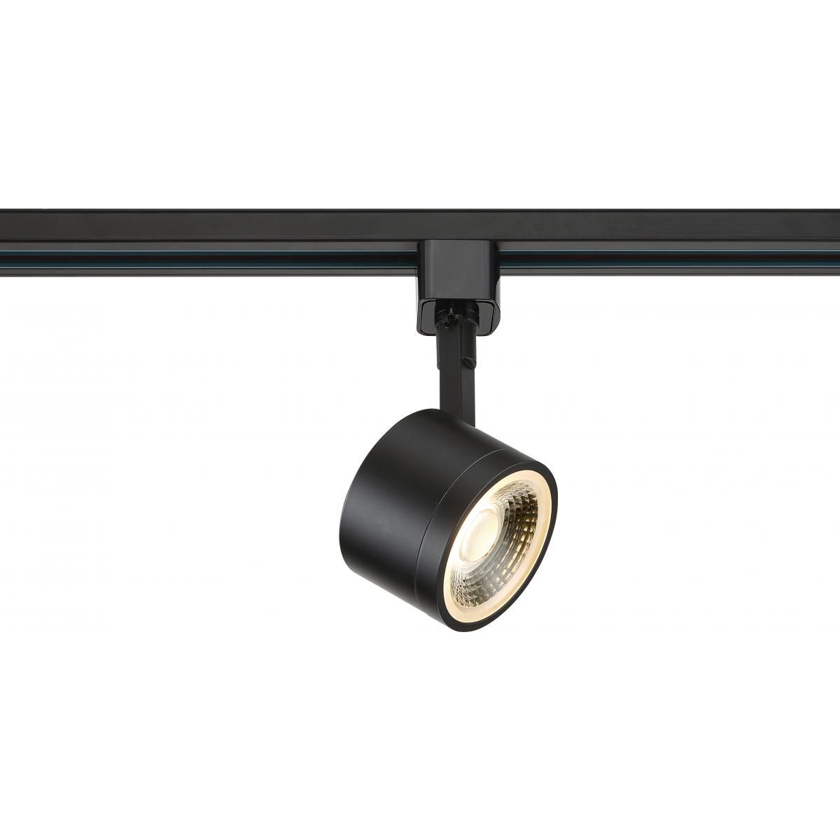 Round LED Track Head, 1000 Lumens, 12W, 3000K, Halo, 24° Beam Angle, Black - Bees Lighting