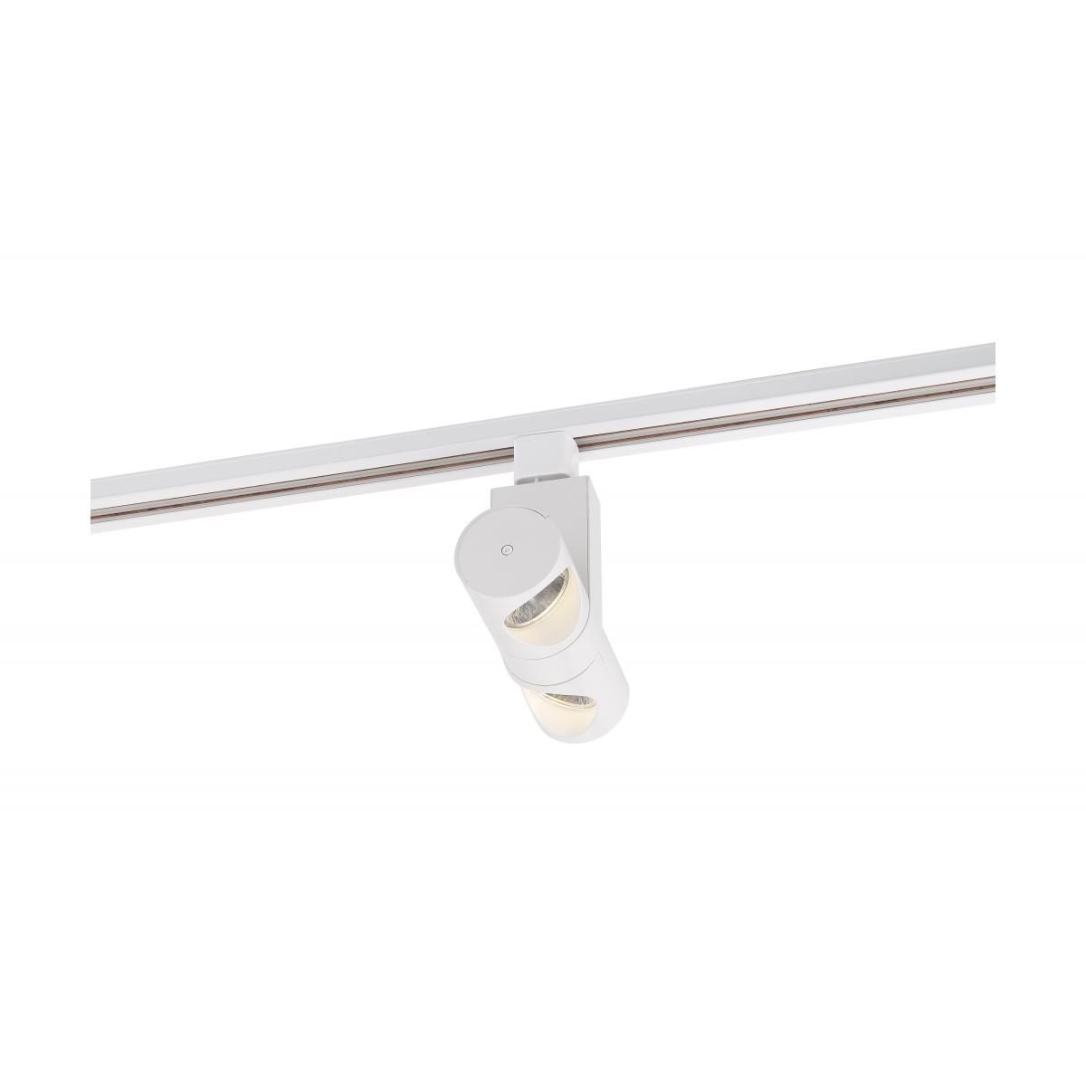 LED Dual Pipe Track Head 24W 2000 Lumens 3000K, Halo, 24°, White - Bees Lighting