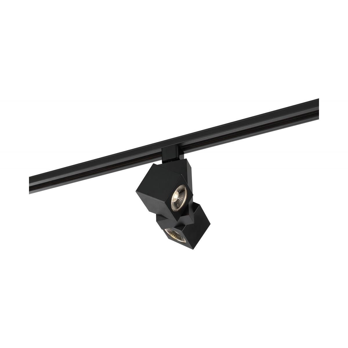 LED Dual Square Track Head 24W 2000 Lumens 3000K, Halo, 24°, Black - Bees Lighting