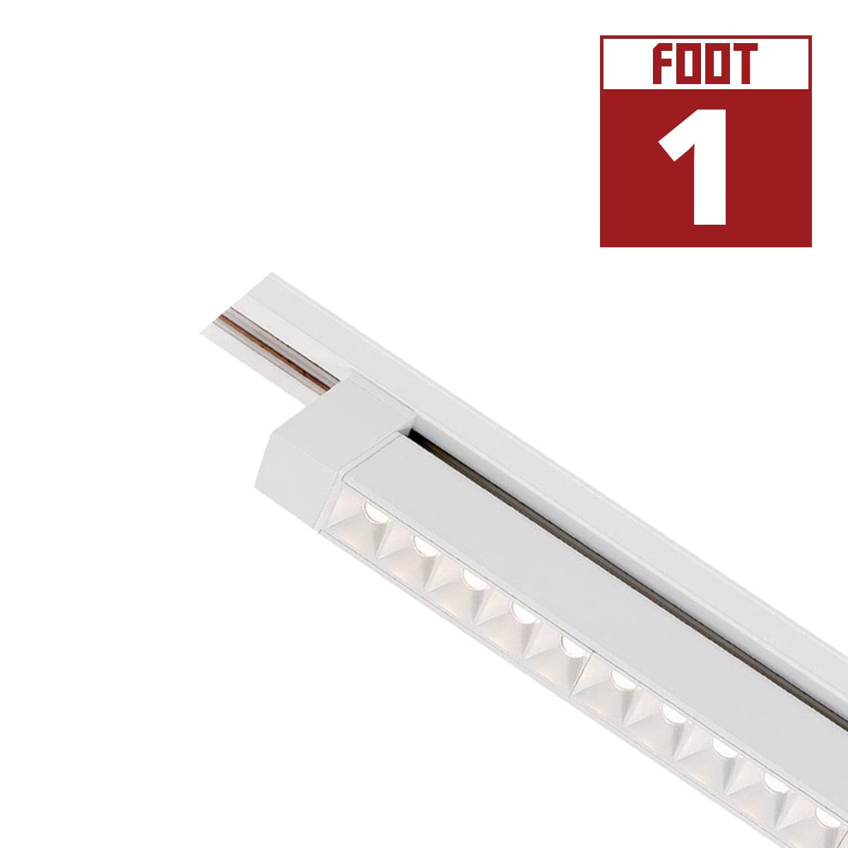 1ft LED Linear Track Bar 15W 1000 Lumens 3000K, Halo, 30°, White - Bees Lighting