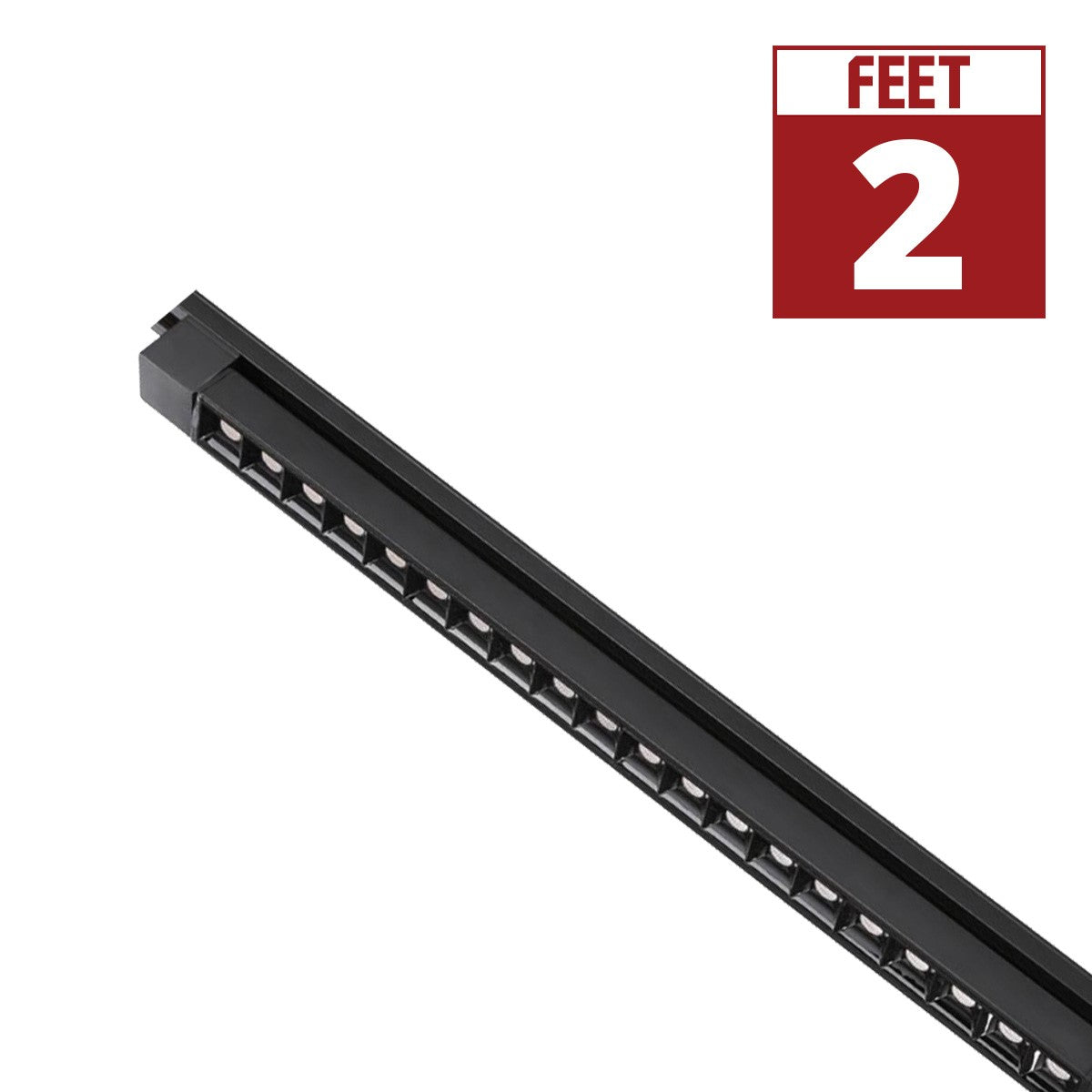 2ft LED Linear Track Bar 30W 1900 Lumens 3000K, Halo, 30°, Black - Bees Lighting
