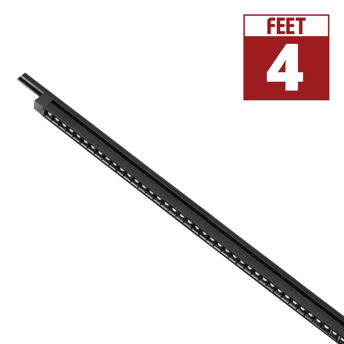 4ft LED Linear Track Bar 60W 3800 Lumens 3000K, Halo, 30°, Black - Bees Lighting