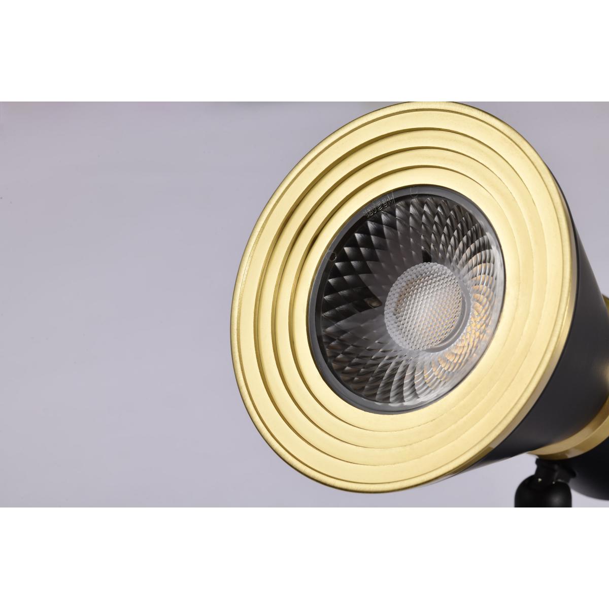 LED Cinch Halo Track Head 12W 1000 Lumens 3000K, 24°, Black & Brass - Bees Lighting