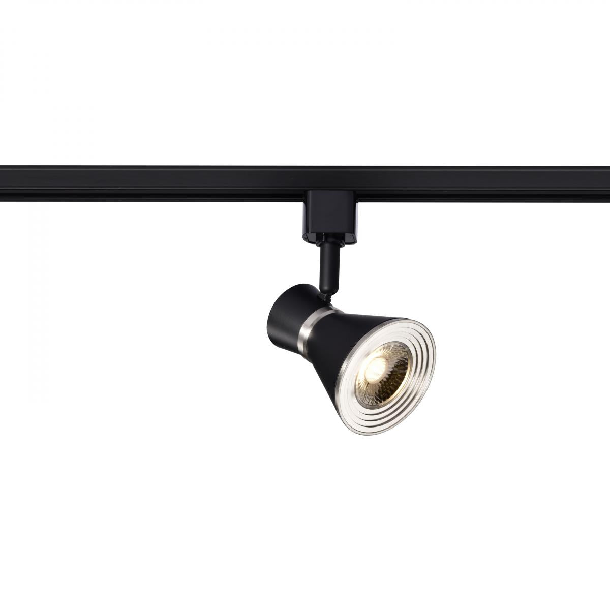 LED Cinch Halo Track Head 12W 1000 Lumens 3000K, 24°, Black & Nickel - Bees Lighting