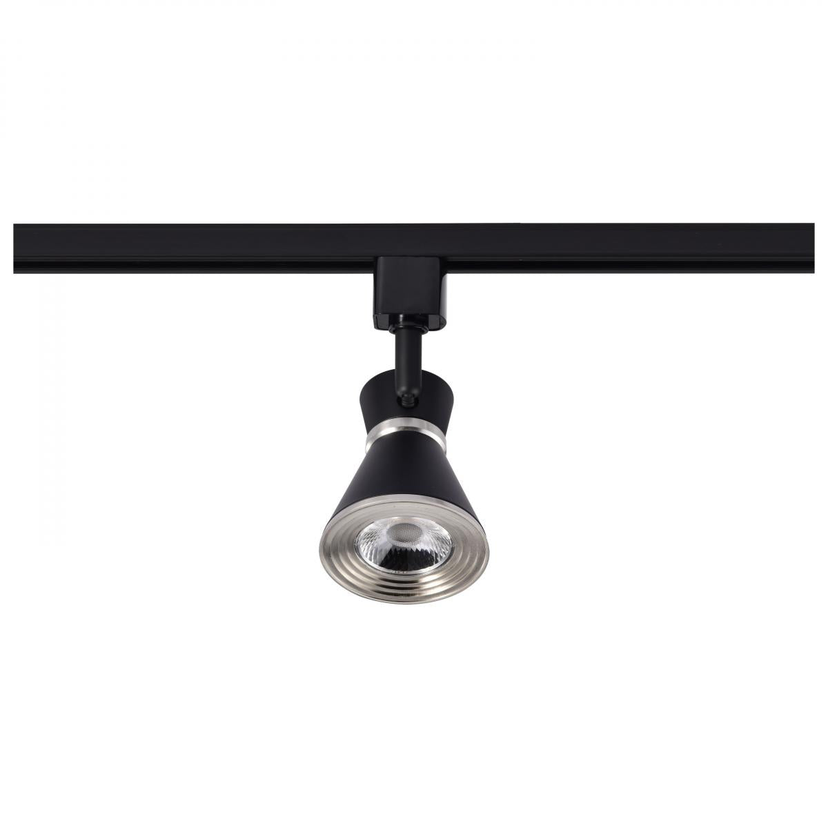 LED Cinch Halo Track Head 12W 1000 Lumens 3000K, 24°, Black & Nickel - Bees Lighting