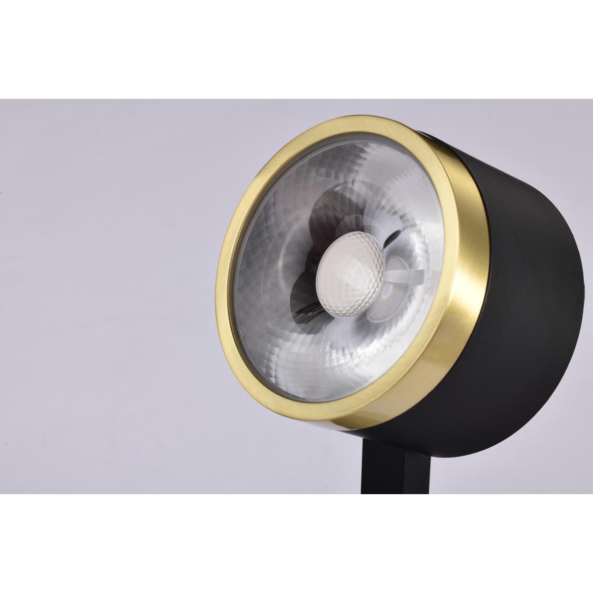 Round LED Track Head, 1000 Lumens, 12W, 3000K, Halo, 24° Beam Angle, Black|Brass - Bees Lighting