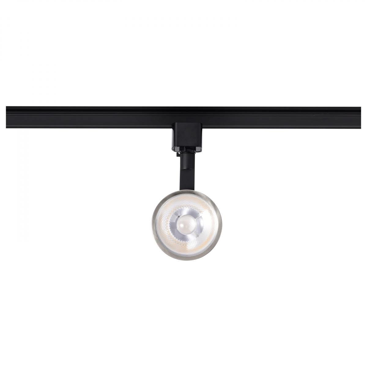 Round LED Track Head, 1000 Lumens, 12W, 3000K, Halo, 24° Beam Angle, Black|Nickel - Bees Lighting