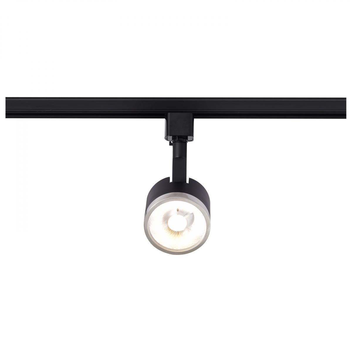 Round LED Track Head, 1000 Lumens, 12W, 3000K, Halo, 24° Beam Angle, Black|Nickel - Bees Lighting