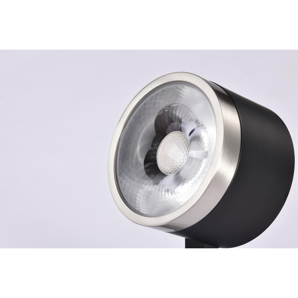 Round LED Track Head, 1000 Lumens, 12W, 3000K, Halo, 24° Beam Angle, Black|Nickel - Bees Lighting