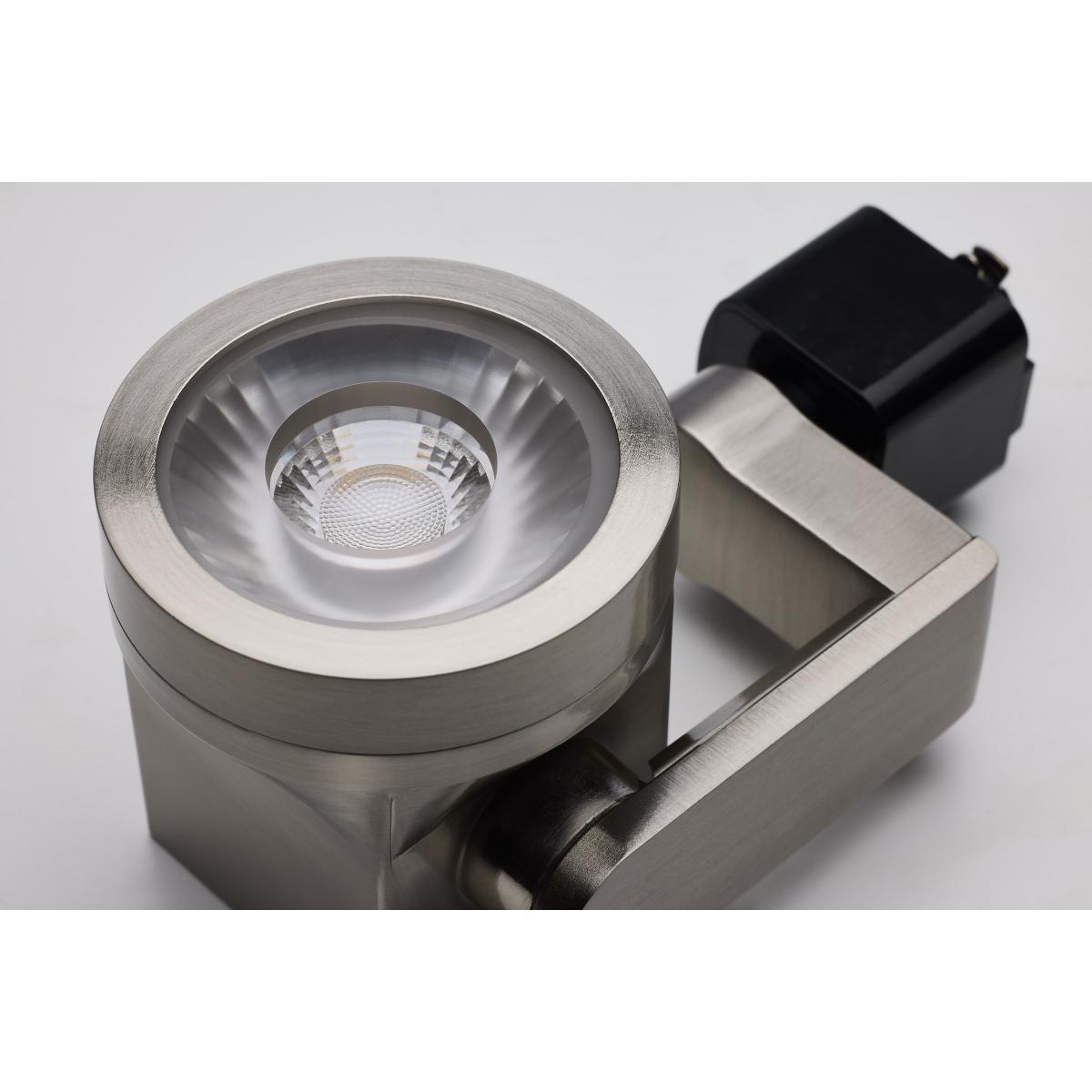 LED Lantern Style Track Head 12W 1000 Lumens 3000K, Halo, 24°, Brushed Nickel - Bees Lighting