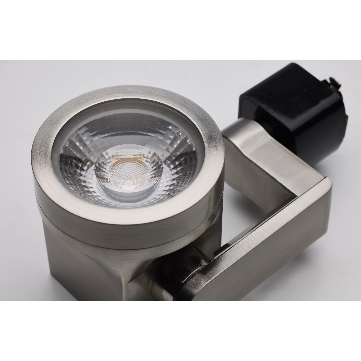 LED Lantern Style Track Head 12W 1000 Lumens 3000K, Halo, 36°, Brushed Nickel - Bees Lighting