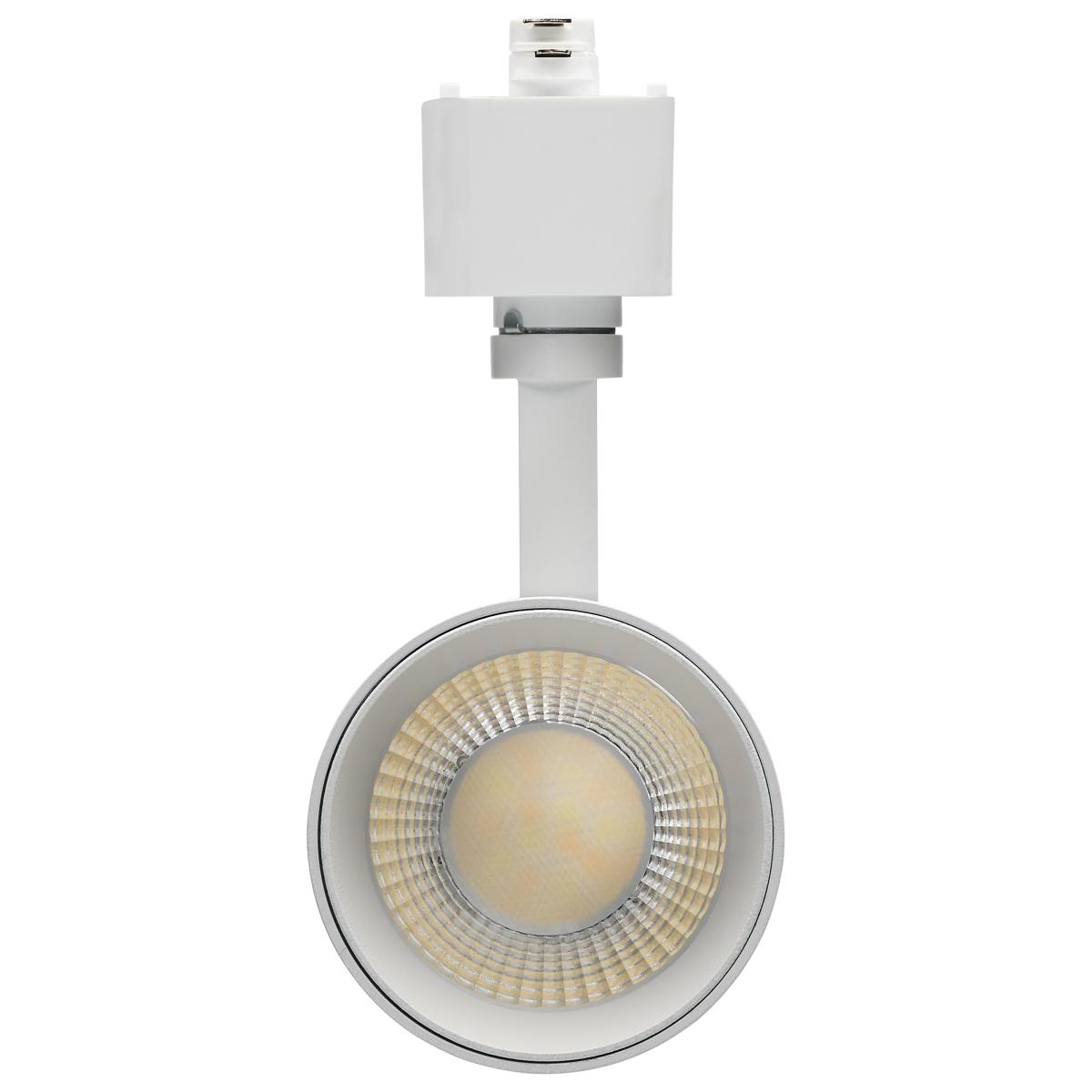 LED Track Head Adjustable Cylinder 30W 2100 Lumens, Selectable CCT, Halo, 48°, White - Bees Lighting