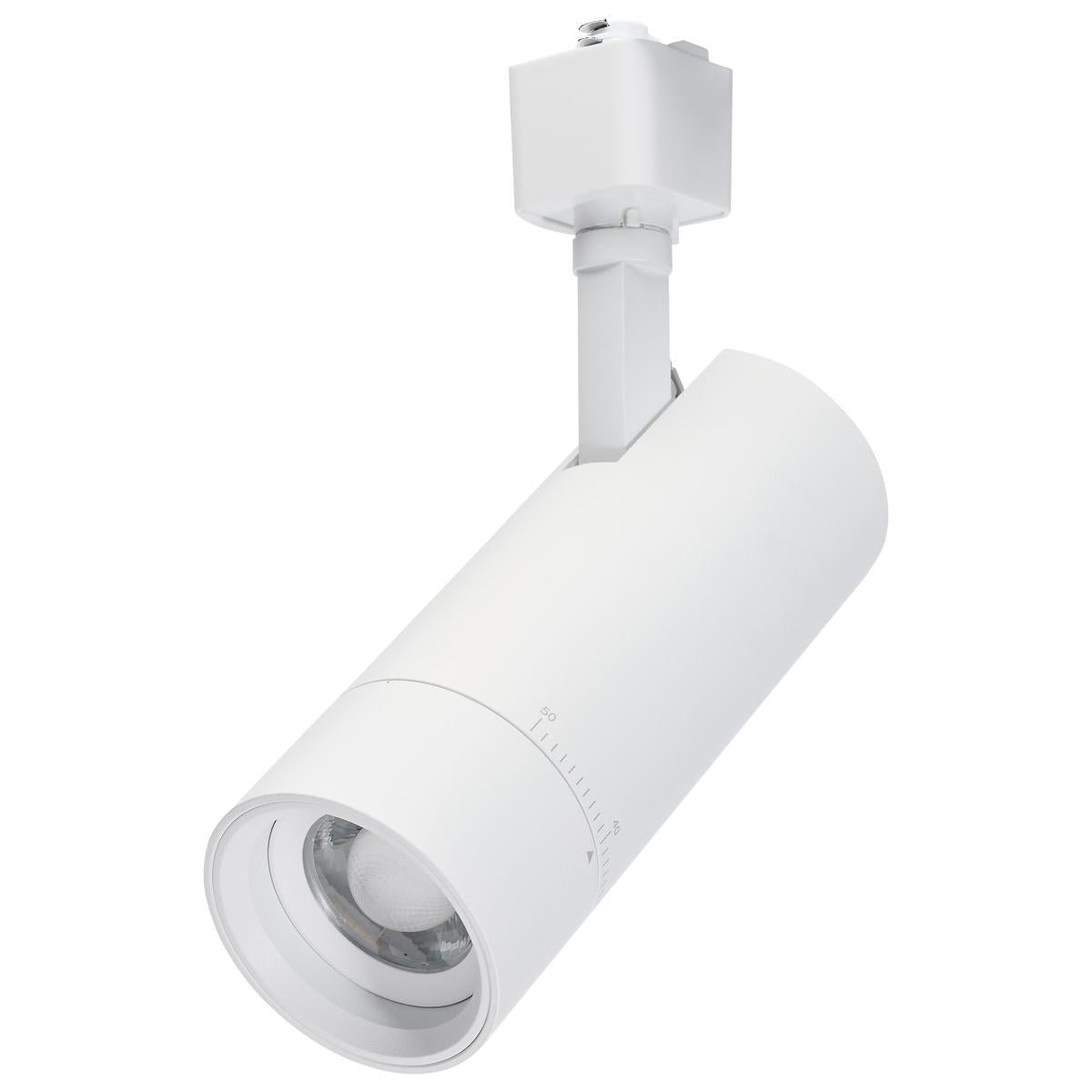 Beam Adjustable LED Track Head, Selectable CCT, Halo, 20°- 50° - Bees Lighting