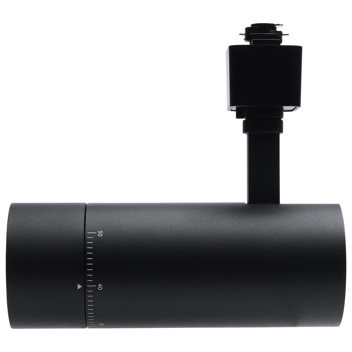 Beam Adjustable LED Track Head 15W 1100 Lumens, Selectable CCT, Halo, 20°- 50°, Black - Bees Lighting