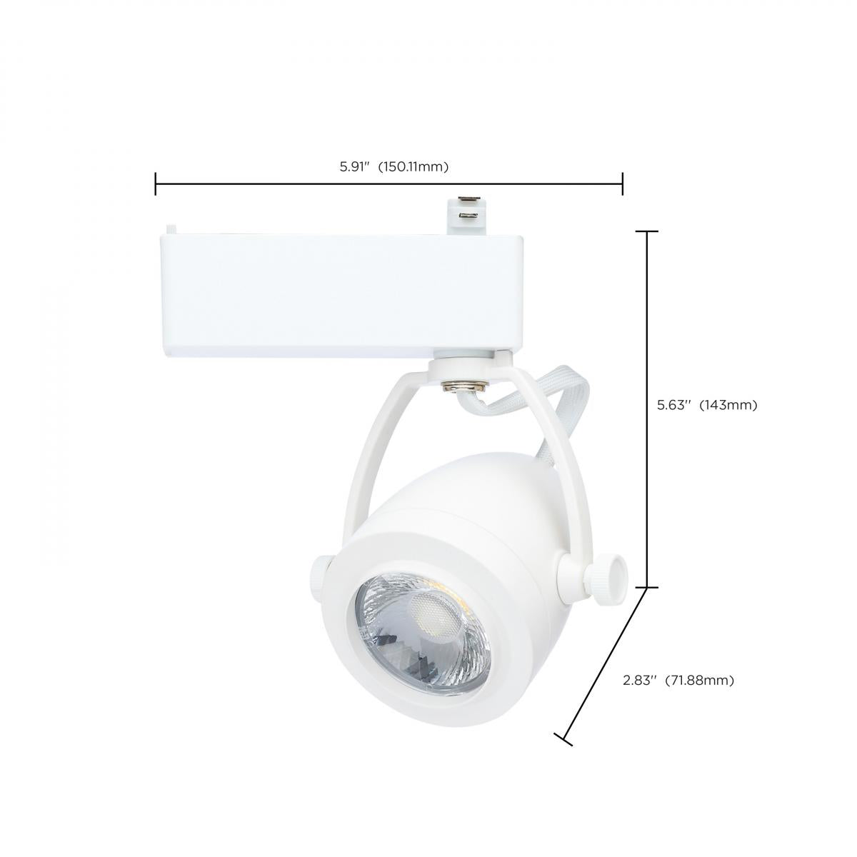 Starfish Smart Pinch Back LED Track Head 12W 1100 Lumens RGBTW, Halo, 36°, White - Bees Lighting