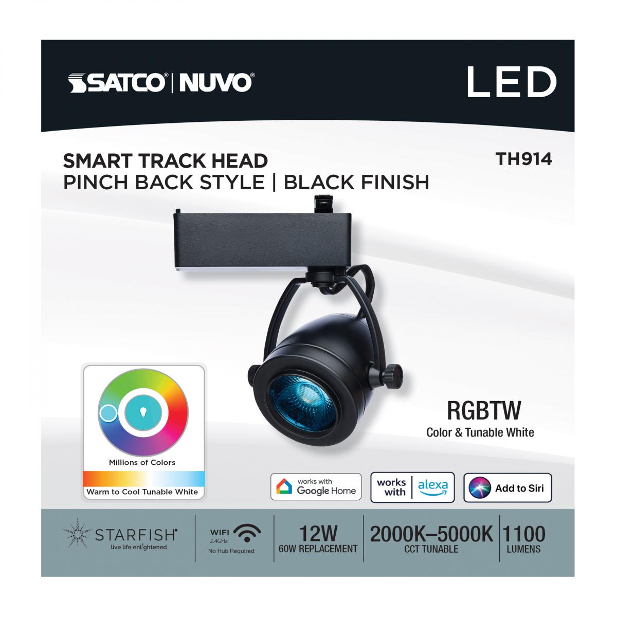 SATCO|NUVO Smart Pinch Back Track Head RGBTW - Bees Lighting