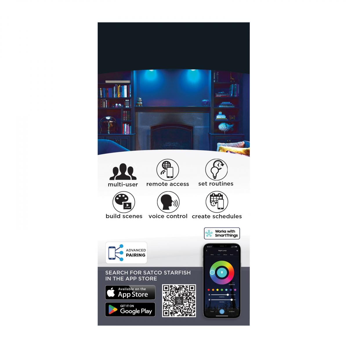 SATCO|NUVO Smart Pinch Back Track Head RGBTW - Bees Lighting