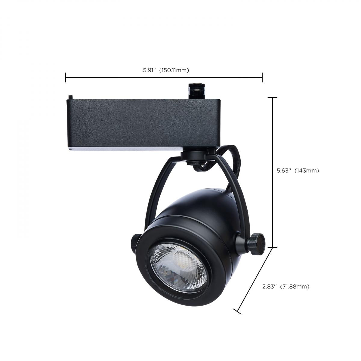 Starfish Smart Pinch Back LED Track Head 12W 1100 Lumens RGBTW, Halo, 36°, Black - Bees Lighting